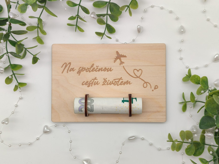 Svatební karta na peníze D-decor - Na společnou cestu životem 4 (1)