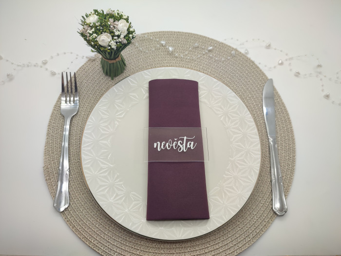 Svatební jmenovka z plexiskla Obdélník - D-decor (1)