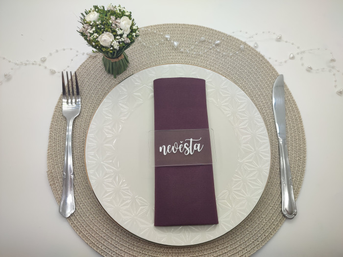 Svatební jmenovka z plexiskla Obdélník - D-decor (1)