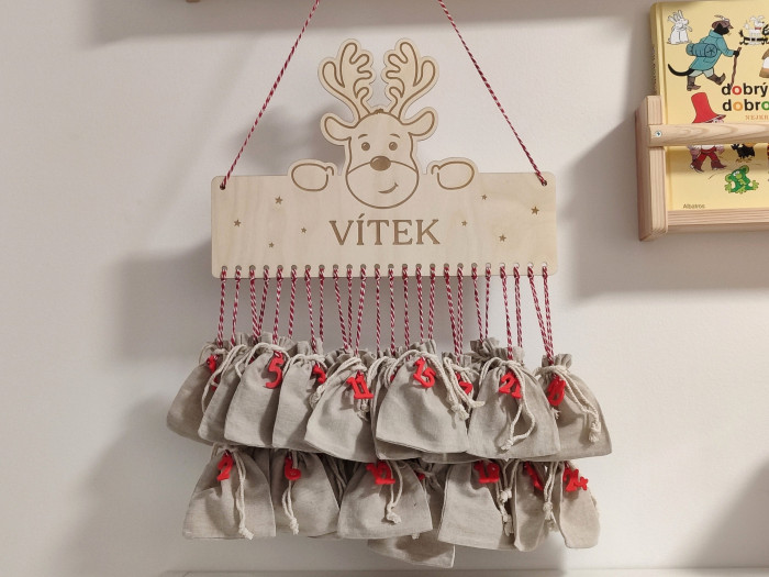 Adventní kalendář se jménem - zvýhodněná kompletní sada - D-decor (1)