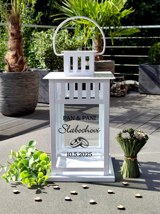 Svatební lucerna Prstýnky - D-decor (1)