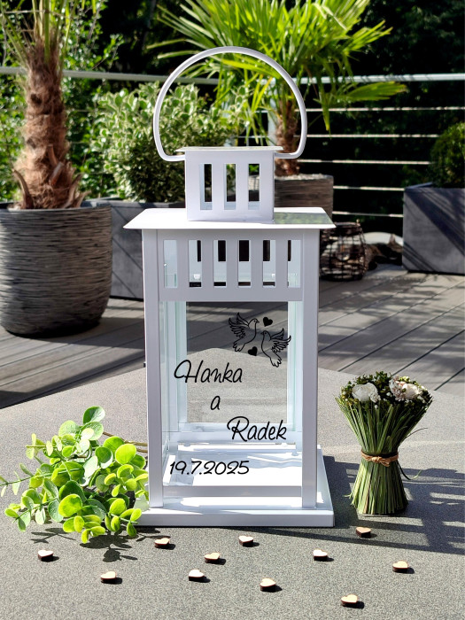 Svatební lucerna Holubice - D-decor (1)