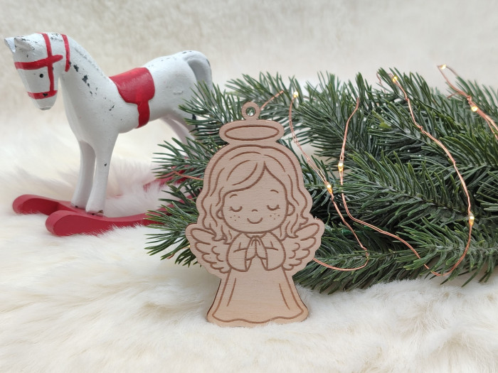 Dřevěná vánoční omalovánka Anděl - D-decor (1)