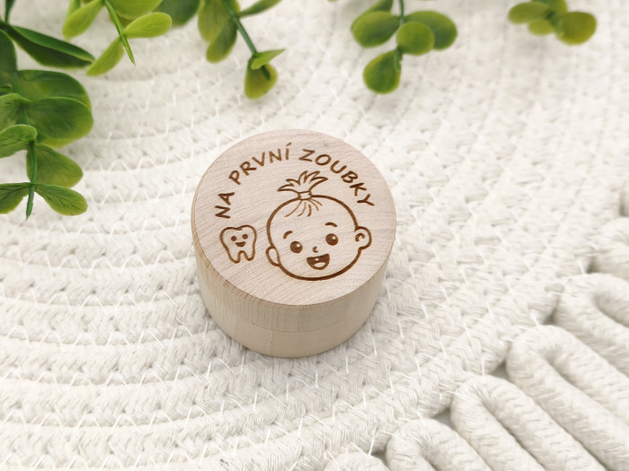 Dřevěná krabička Na první zoubky | D-decor (1)