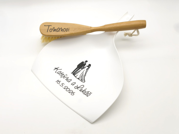 Svatební smetáček s lopatkou - Novomanželé | D-decor (1)