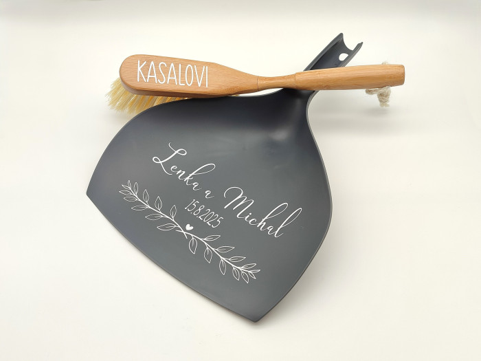 Svatební smetáček s lopatkou - Větvička | D-decor (1)