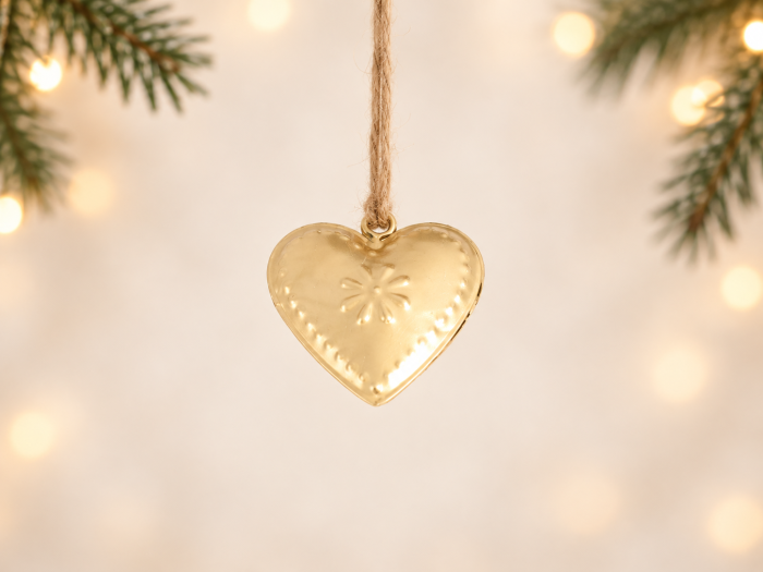 Kovová rolnička k zavěšení rezavá 9 cm | D-decor (1)
