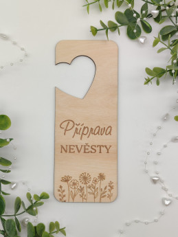 Svatební visačka na dveře D-decor - srdce (6)