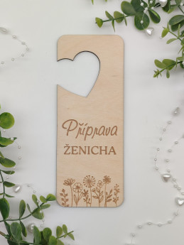 Svatební visačka na dveře D-decor - srdce (7)