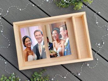 Dřevěná krabička na svatební fotografie velká 2 - D-decor (4)
