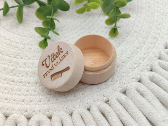 Dřevěná krabička na první vlásky se jménem - D-decor (6)