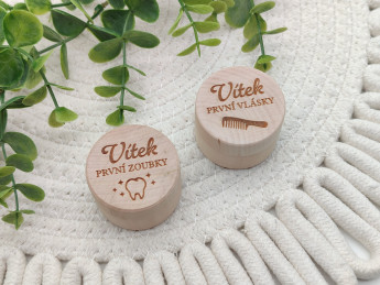 Dřevěná krabička na první zoubky se jménem - D-decor (8)