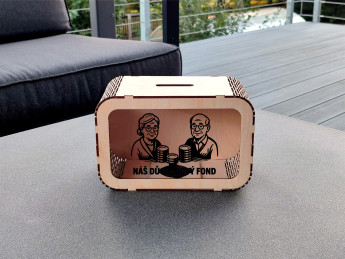 Dřevěná pokladnička - Na důchod - D-decor (3)