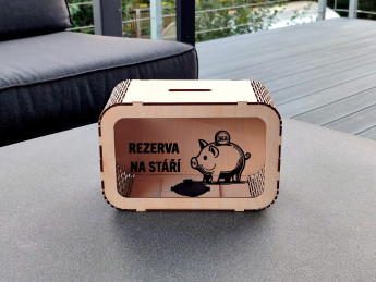 Dřevěná pokladnička - Na důchod - D-decor (4)