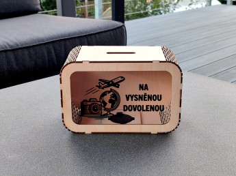 Dřevěná pokladnička - Na dovolenou - D-decor (2)