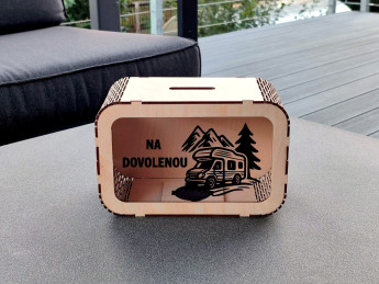Dřevěná pokladnička - Na dovolenou - D-decor (3)