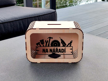 Dřevěná pokladnička - Na nářadí - D-decor (1)