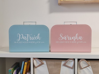 Dětský kufřík se jménem na přání a údaji o narození (6)