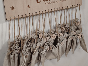 Jutový provázek na adventní kalendář - D-decor (2)