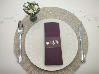 Svatební jmenovka z plexiskla Obdélník se zaoblenými rohy - D-decor