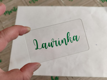 Svatební jmenovka z plexiskla Obdélník se zaoblenými rohy - D-decor (3)