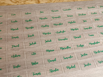 Svatební jmenovka z plexiskla Obdélník se zaoblenými rohy - D-decor (5)