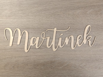 Dřevěné jméno na zeď D-decor (8)