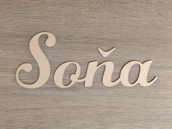 Dřevěné jméno na zeď D-decor (12)