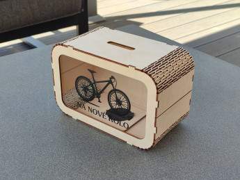 Dřevěná pokladnička - Na nové kolo - D-decor (4)