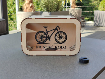 Dřevěná pokladnička - Na nové kolo - D-decor (5)
