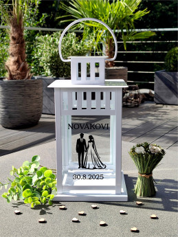 Svatební lucerna Novomanželé - D-decor