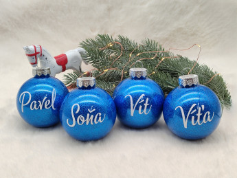 Sada vánočních baněk se jménem - D-decor (2)