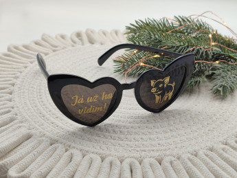 Vánoční brýle Zlaté prasátko - D-decor (3)