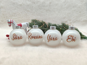 Vánoční baňka se jménem Bílá - D-decor (9)