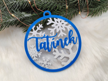 Vánoční ozdoba se jménem 3D tisk - D-decor