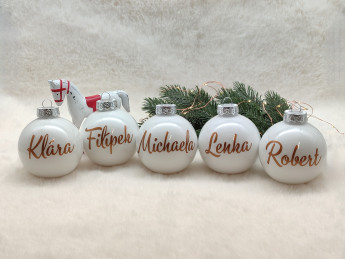 Sada vánočních baněk se jménem - D-decor (7)