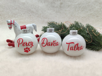 Vánoční baňka se jménem Sněhově bílá - D-decor (11)