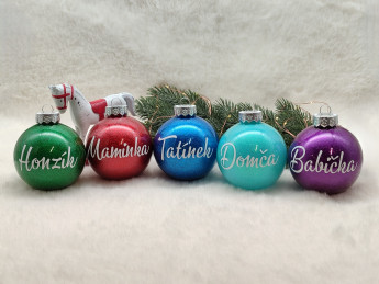 Vánoční baňka se jménem Fialová - D-decor (7)