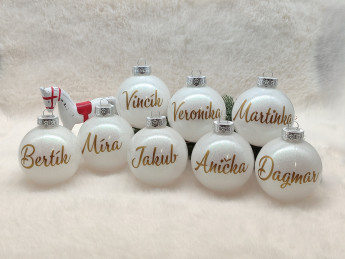 Sada vánočních baněk se jménem - D-decor (9)