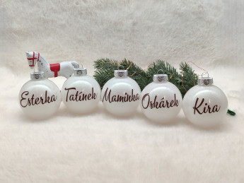 Sada vánočních baněk se jménem - D-decor (10)