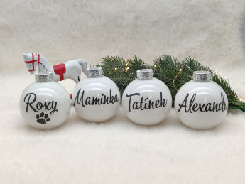 Sada vánočních baněk se jménem - D-decor (12)
