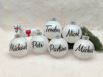 Sada vánočních baněk se jménem - D-decor (13)