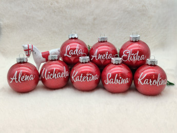 Sada vánočních baněk se jménem - D-decor (14)