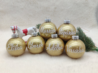 Sada vánočních baněk se jménem - D-decor (15)
