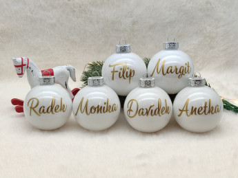 Vánoční baňka se jménem Sněhově bílá - D-decor (12)