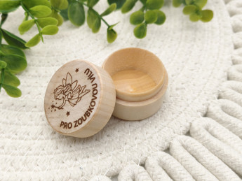 Dřevěná krabička na první zoubky – Pro zoubkovou vílu - motiv víly | D-decor (3)