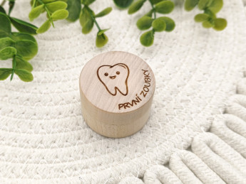 Dřevěná krabička na první zoubky - veselý zoubek | D-decor