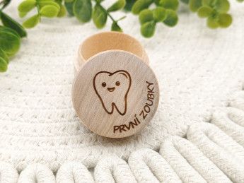 Dřevěná krabička na první zoubky - veselý zoubek | D-decor (2)