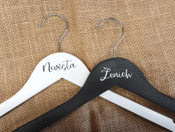 Svatební ramínko s nápisem na přání - D-decor (5)