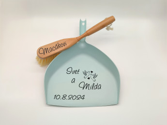 Svatební smetáček s lopatkou - Holubice | D-decor (4)